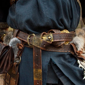 Viking belt for viking armor, Larp belt. Medieval belt. Renaissance belt