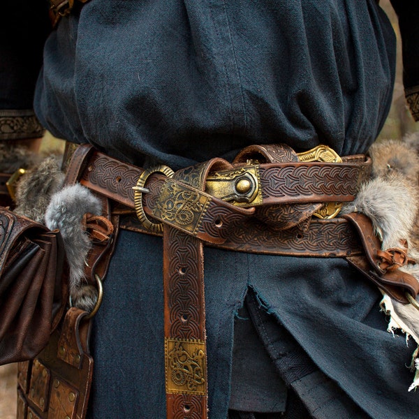 Viking belt for viking armor, Larp belt. Medieval belt. Renaissance belt