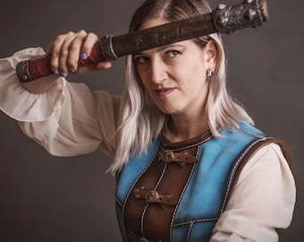 Maza de espuma para LARP: Bastón de guardia matón, utilería de feria renacentista