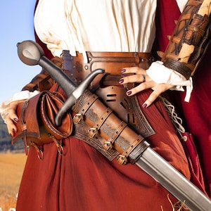 Leather medieval scabbard. Sword scabbard for larp or cosplay