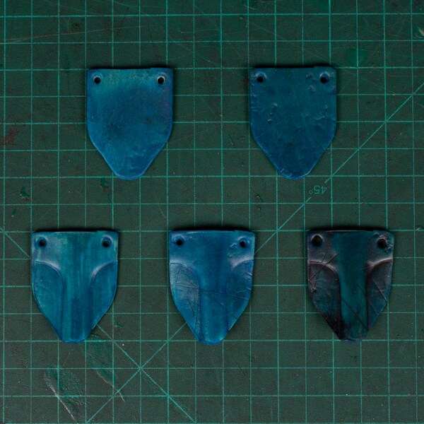 Blue Leather Armor Scales: DIY Larp Armor Supplies