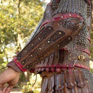 LARP Leather bracers, viking armor, varangian inspired fantasy armor