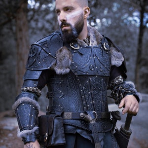 Viking armor. Black fantasy armor inspired by the god baldur
