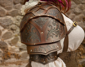 Épaule steampunk, armure en cuir victorienne avec cosplay ou GN