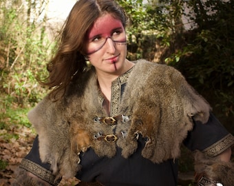 Vikingmantel, tillbehör i vikingastil för lajv eller cosplay