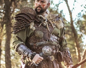 Complete viking armor FULL SET leather armor for larp