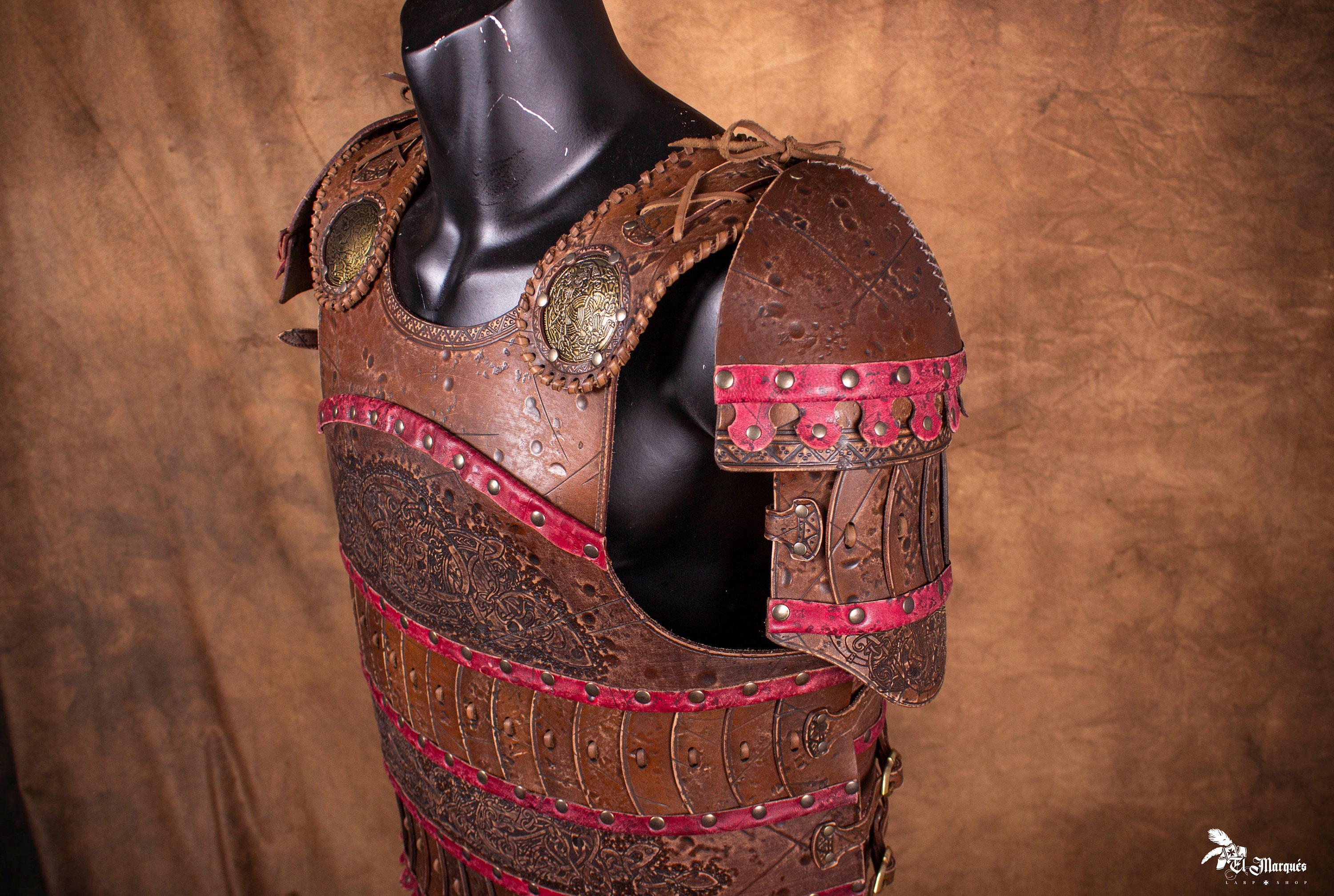  QSCVDEA armadura vikinga medieval de hombro armadura vikinga,  carnaval de Halloween, piel sintética, armadura vikinga medieval, armadura  de hombro (color: un juego) : Ropa, Zapatos y Joyería