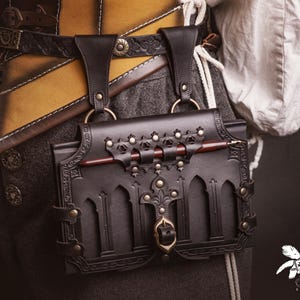 Läderbokhållare för bälte: Renaissance Fair LAIV Spellbook Case bild 15