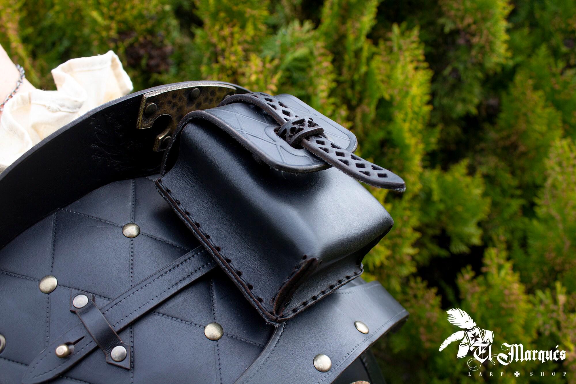 Leather Belt Pouch Bag for Medieval, Steampunk or Cosplay