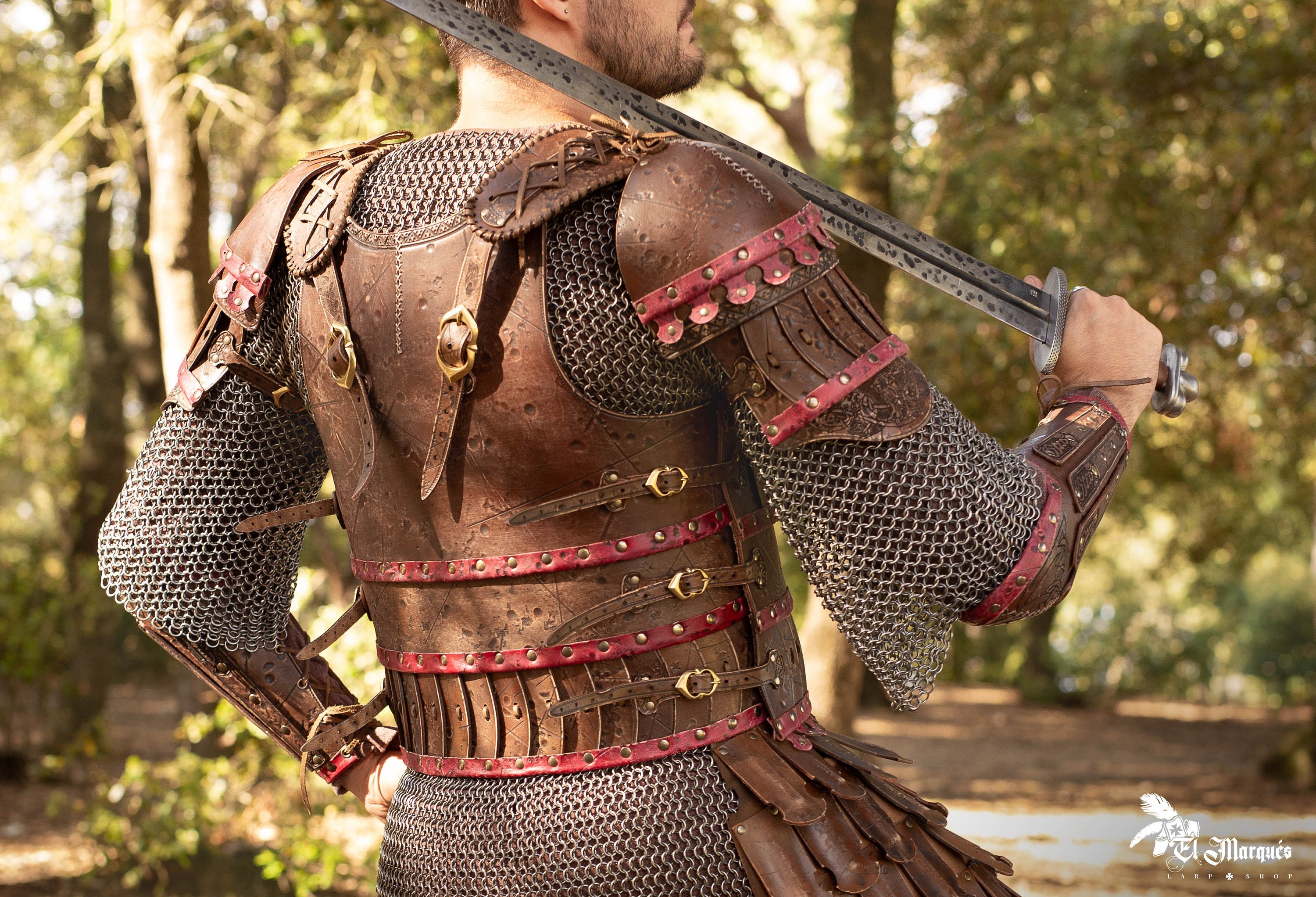 Armadura vikinga en el pecho y hombros, decoración para disfraz de pirata  vikingo, cosplay Negro Yuyangstore disfraz de cosplay