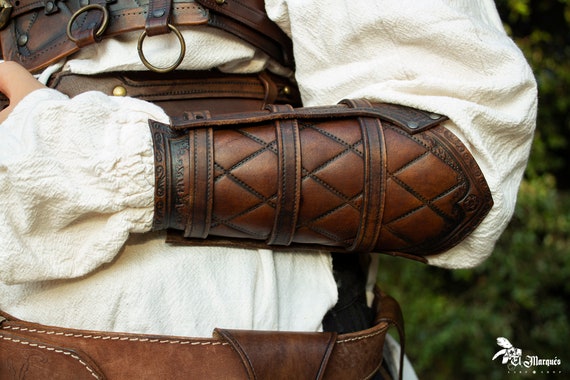 Hildr Viking Bracers Full Leather Larp Cosplay Medieval -  Canada