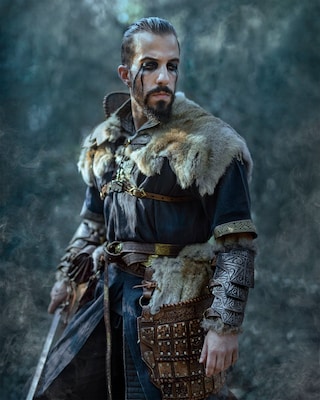 Cinto Viking Medieval - Couro PU, Fivela Retrô - Fantasia E Cosplay