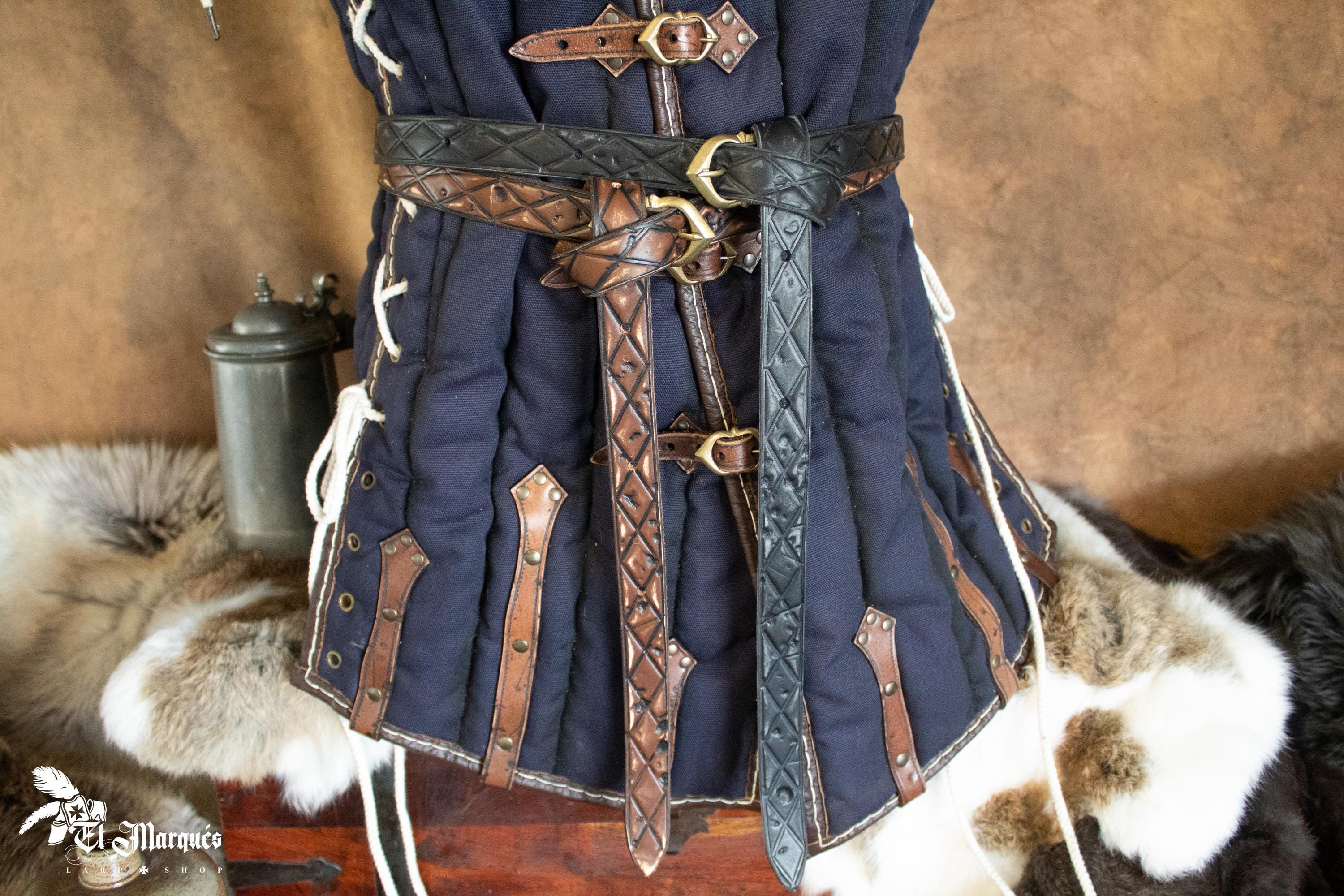中世のレザーベルト - LARP、コスプレ、ルネッサンスフェアに最適な