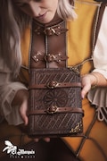 Leather Grimoire Journal: Hand-Dyed Book of Shadows for Witches, Mages, Wizards product logo