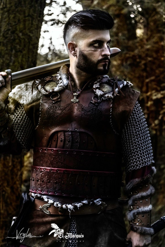 Viking Armor. Leather Armor for Halloween, Viking Costume, Cosplay or LARP