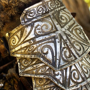 Viking bracer, Skyrim armor Larp style norse. Bracers for a cosplay or larp. image 4