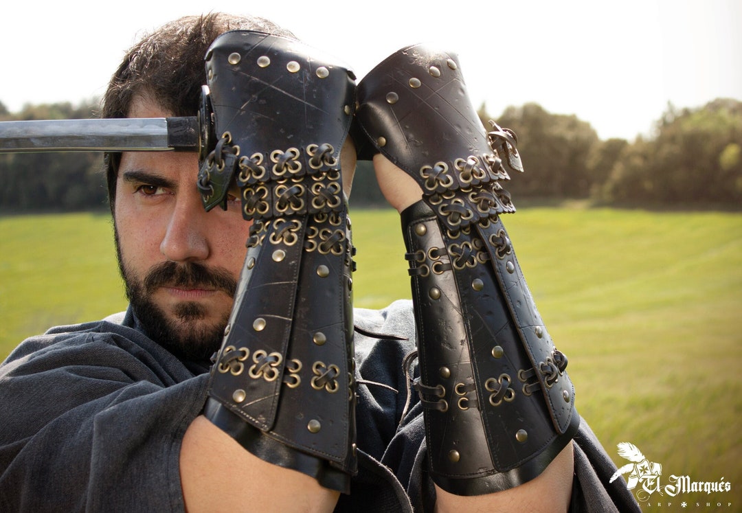 Medieval Samurai Leather Armor  Leather Bracer Armor Medieval