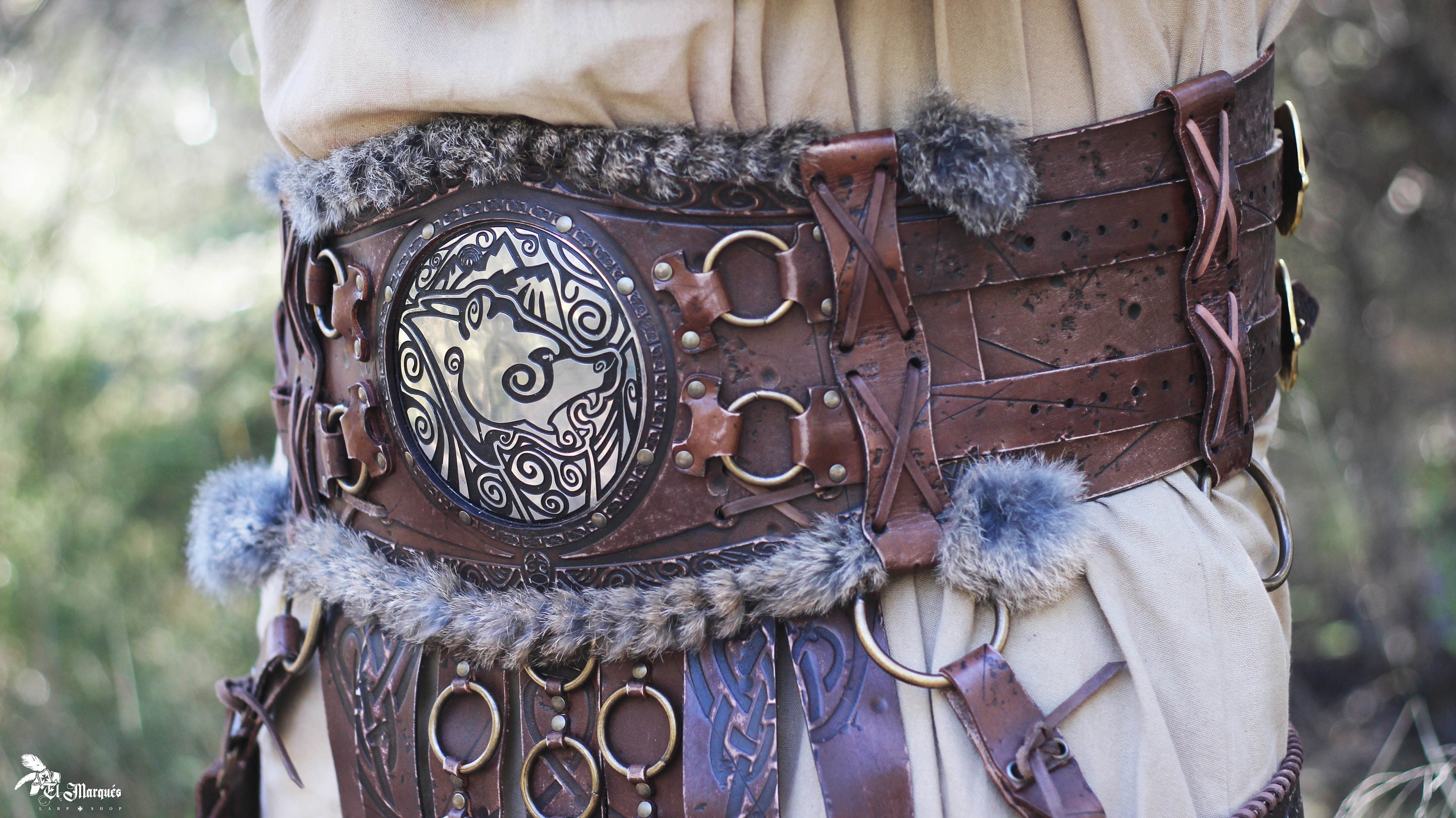 Shieldmaiden Viking Leather Belt and Tassets Essential 