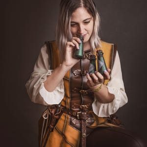 Handmade Larp Potion Bottle: Alchemical Spell, Mage Accessory image 5