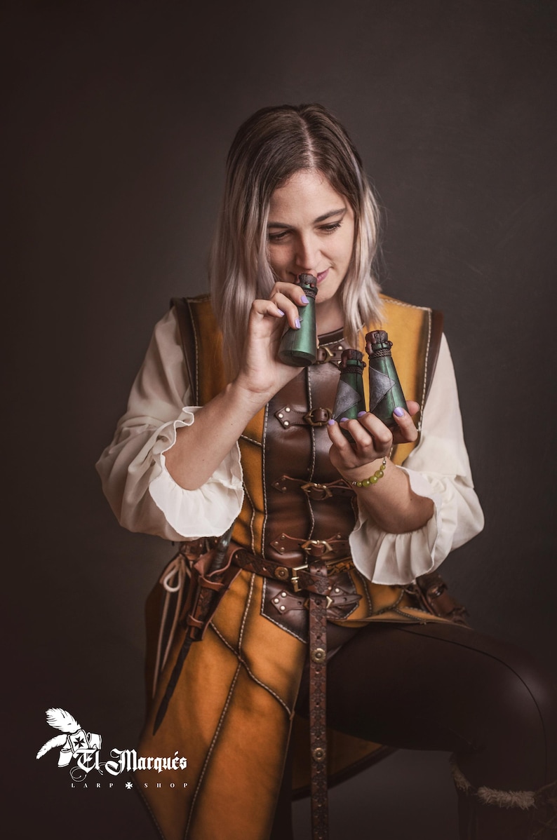 Handmade Larp Potion Bottle: Alchemical Spell, Mage Accessory image 5