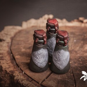 Handmade Larp Potion Bottle: Alchemical Spell, Mage Accessory Three