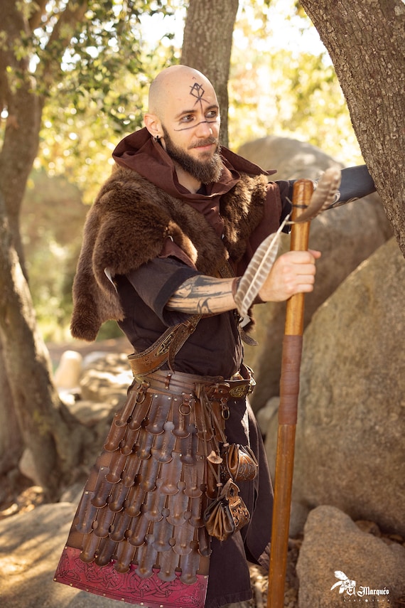 Traje vikingo capa vikinga SET COMPLETO inspirado en druida