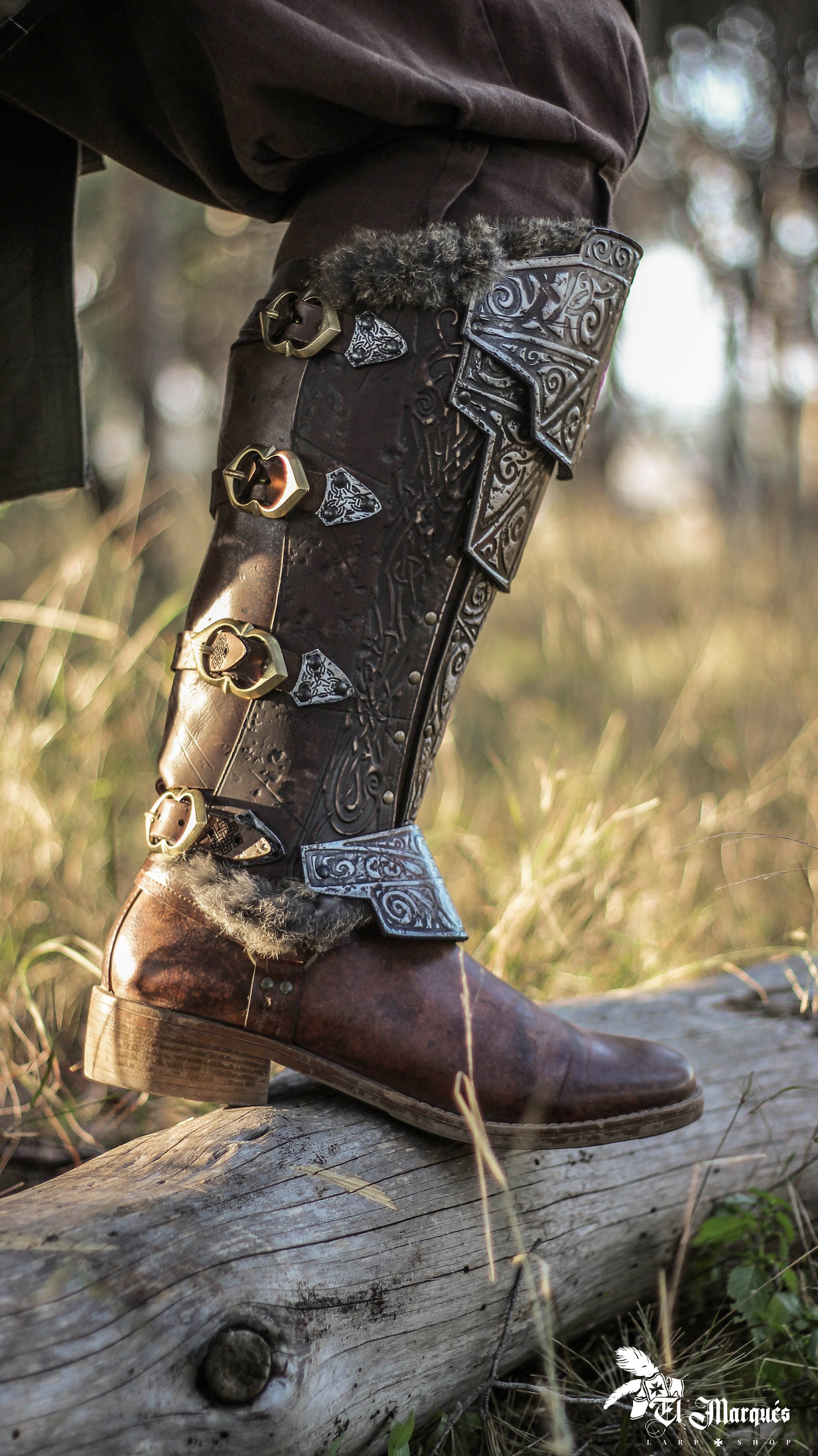 Viking Leather Greaves. Medieval Leg Armor - Etsy