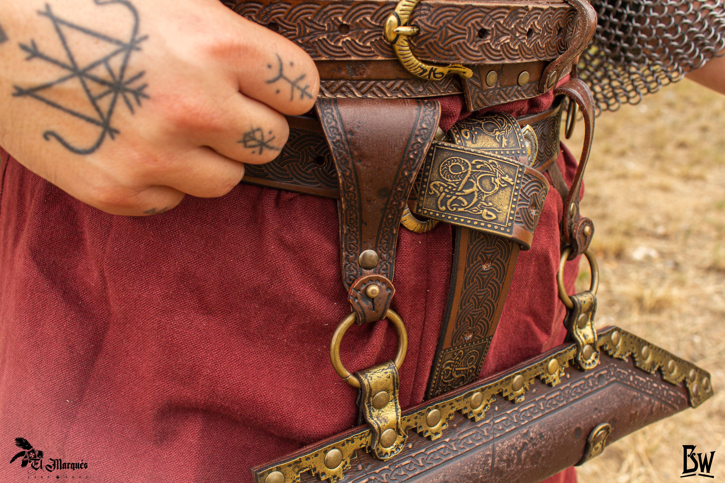 Hache D’axe Médiévale – Viking Germanen Avec Fourreau Cuir – Reconstitution