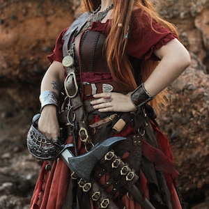 Leather pirate baldric for larp. Costume corsair, steampunk, western...