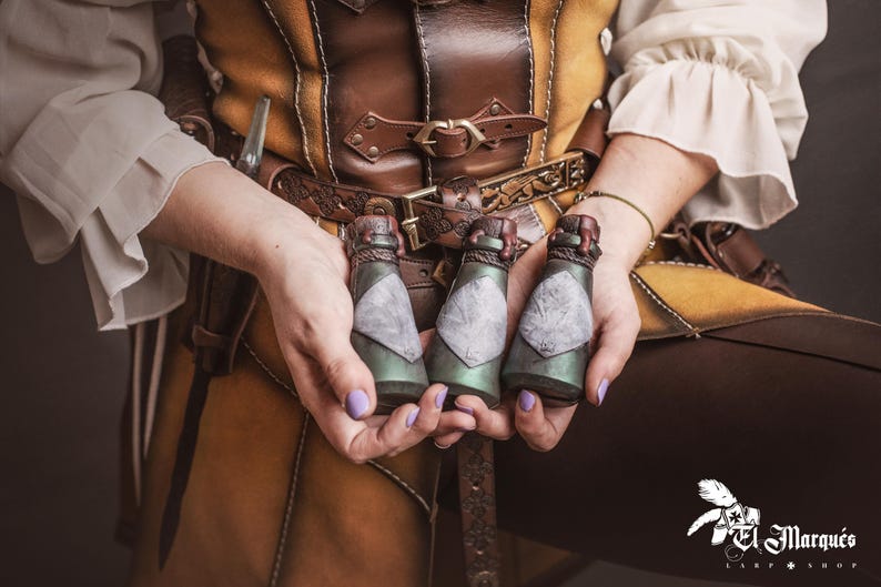 Handmade Larp Potion Bottle: Alchemical Spell, Mage Accessory image 7