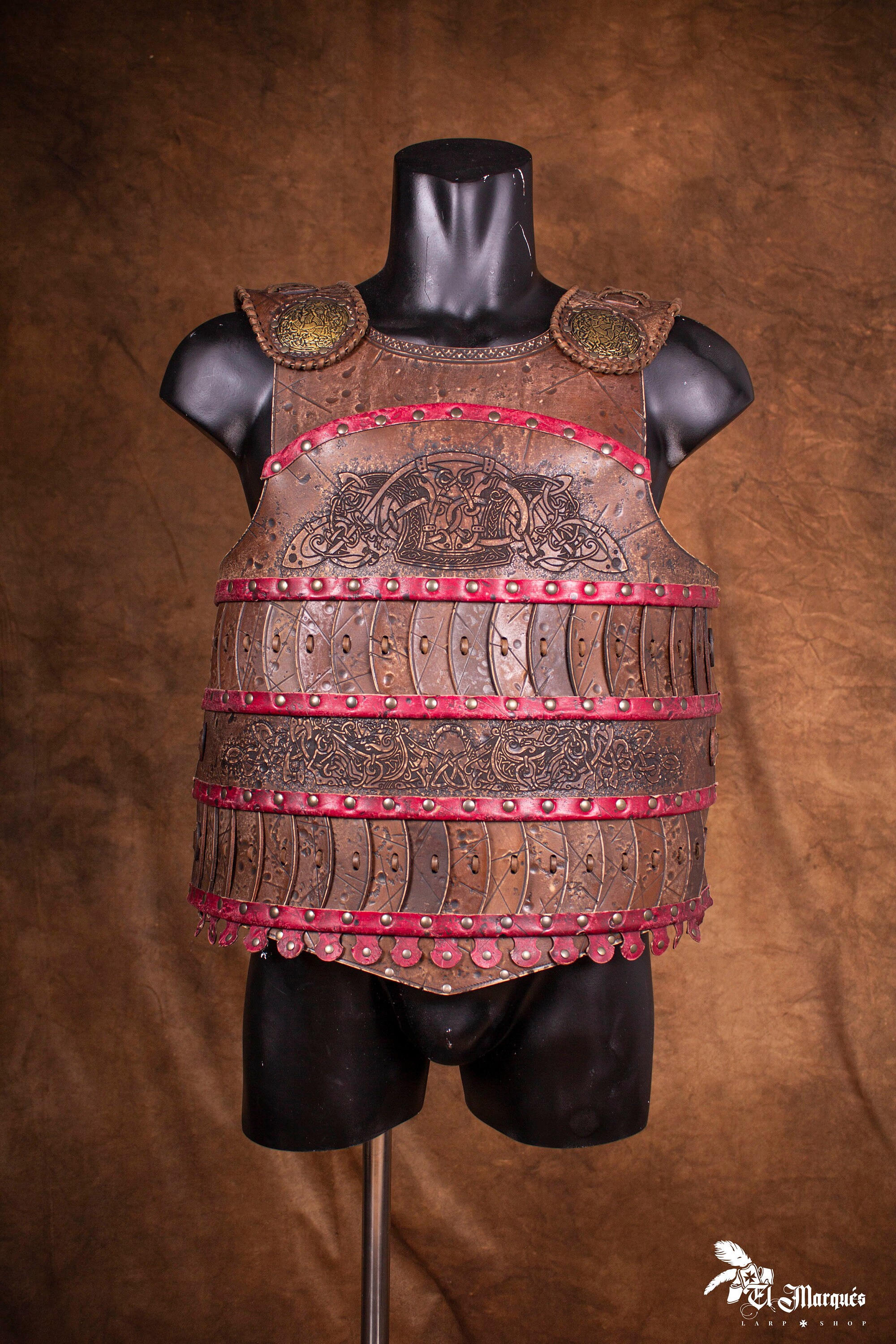 Armadura vikinga en el pecho y hombros, decoración para disfraz de pirata  vikingo, cosplay Negro Yuyangstore disfraz de cosplay