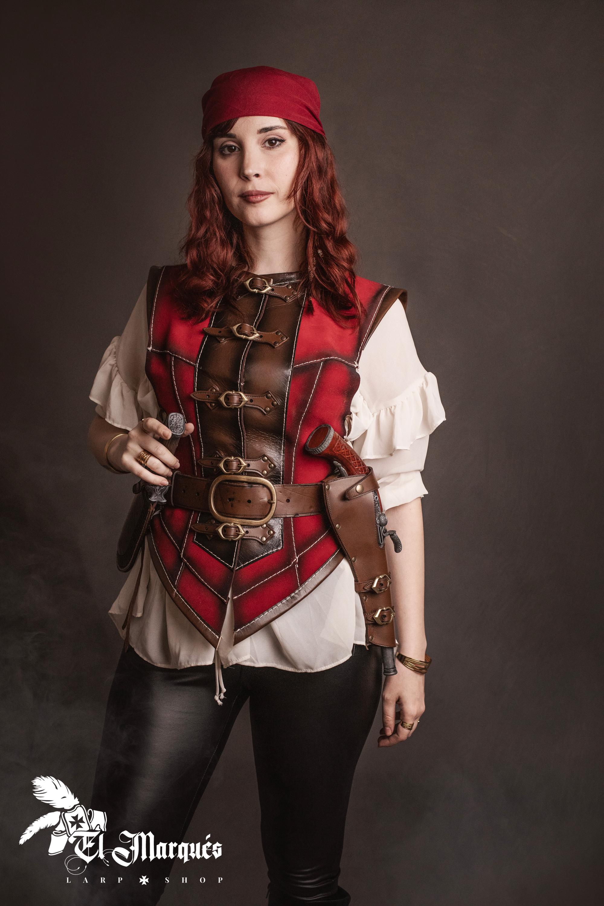 Leonardo Carbone® Selma Damesvest, korsetvest, borduurdetails, veters