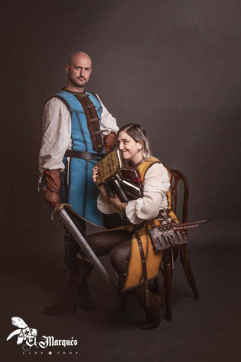 Läderbokhållare för bälte: Renaissance Fair LAIV Spellbook Case bild 4