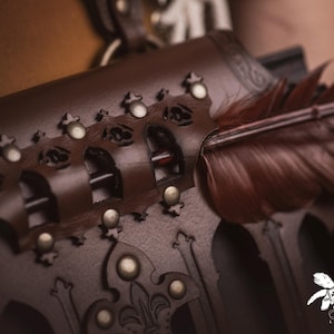 Läderbokhållare för bälte: Renaissance Fair LAIV Spellbook Case bild 7