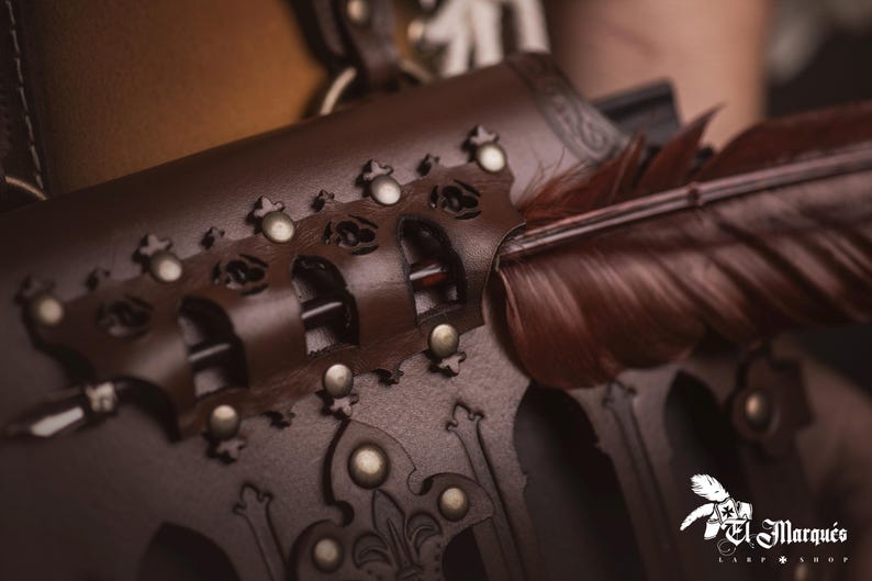 Läderbokhållare för bälte: Renaissance Fair LAIV Spellbook Case bild 7