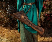 Brown leather quiver. Barbarina, viking arrow. Celtic quiver