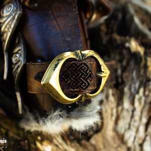 Viking bracer, Skyrim armor Larp style norse. Bracers for a cosplay or larp. image 5