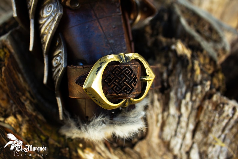 Viking bracer, Skyrim armor Larp style norse. Bracers for a cosplay or larp. image 5