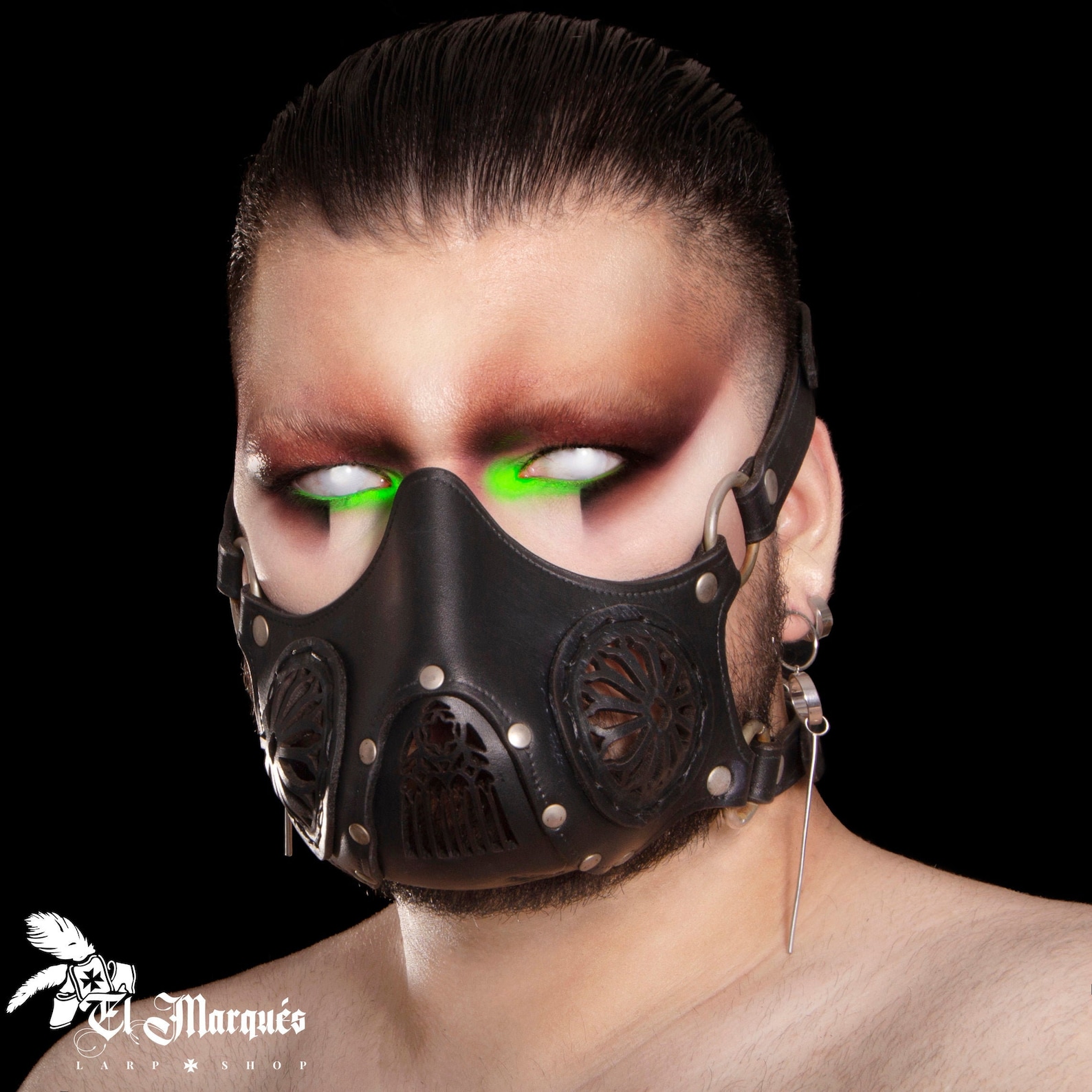 Leather Mask Post Apocalyptic Steampunk Cyberpunk Leather in Color ...