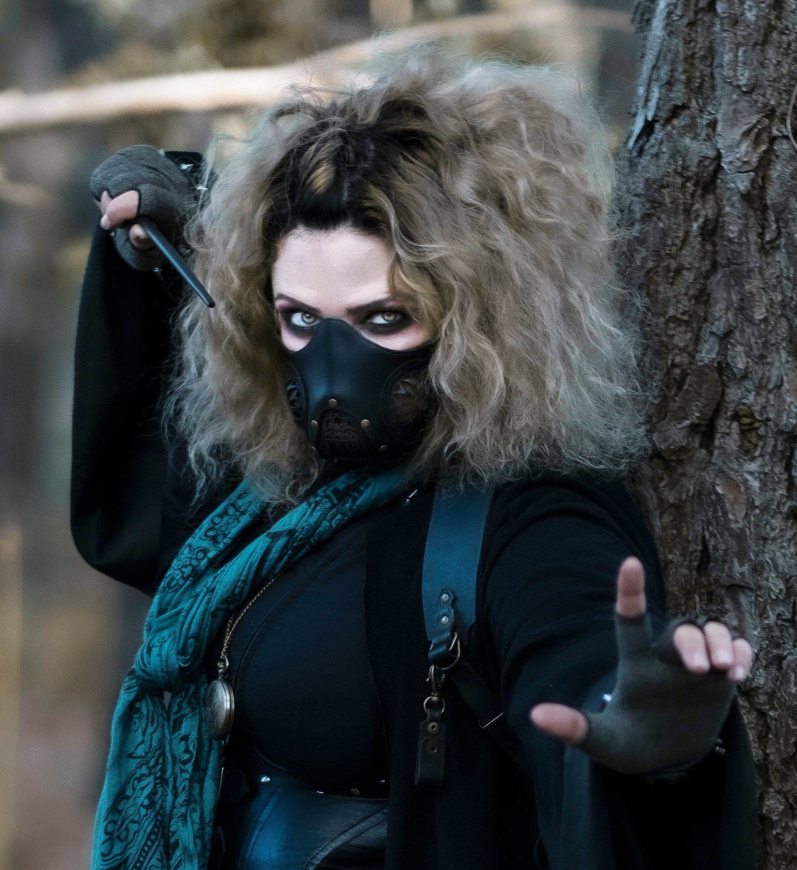 Leather Mask Post Apocalyptic Steampunk Cyberpunk Leather in Color ...