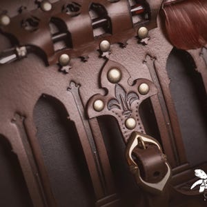 Läderbokhållare för bälte: Renaissance Fair LAIV Spellbook Case bild 8