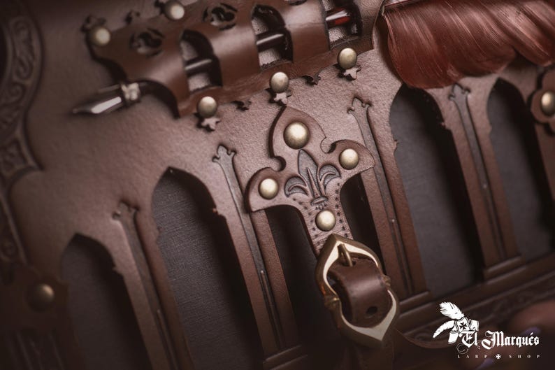 Läderbokhållare för bälte: Renaissance Fair LAIV Spellbook Case bild 8