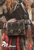 Viking brown leather belt bag. Brown nordic leather bag for Larp. Leather Viking/Celtic larp bag. For a barbarian, pagan or medival cosplay. product logo