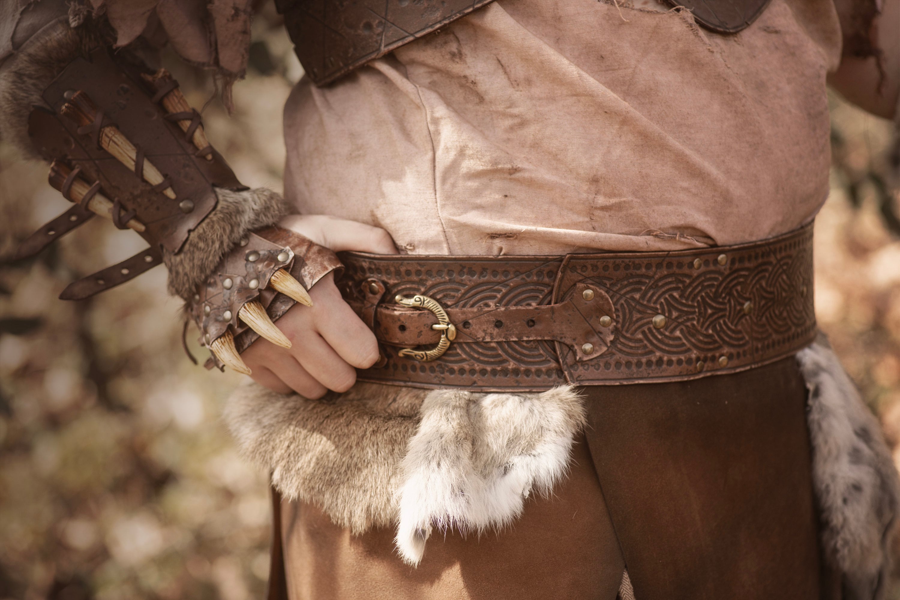 LARP Leather Skirt With Belt: Druid Berserker Costume - Etsy