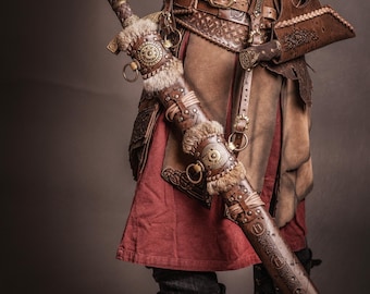 Viking LARP Leather Scabbard for foam sword.