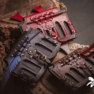 Läderbokhållare för bälte: Renaissance Fair LAIV Spellbook Case bild 17