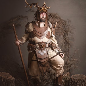 LARP leather armor, barbarian berserker LARP set, savage warrior larp armor