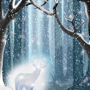Patronus roaming forbidden forest. 11x17 jpeg