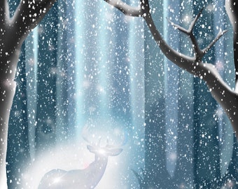 Patronus roaming forbidden forest. 11x17 jpeg