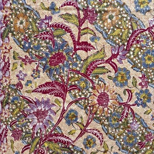 Vintage Batik Tulis Indonesia, Mid 20th Century Vintage Batik Artwork, Beautiful Peranakan Batik Tapestry, Galaran Floral by Tjoa Family